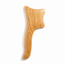 Wooden body massage tool with curved ergonomic shape for muscle relief